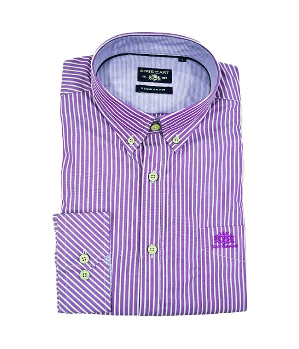 Chemise en coton à rayures